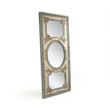 Theon Mirror Distressed Sage Green, Antique Cream ESM130641 Zentique