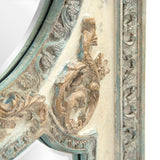 Theon Mirror Distressed Sage Green, Antique Cream ESM130641 Zentique