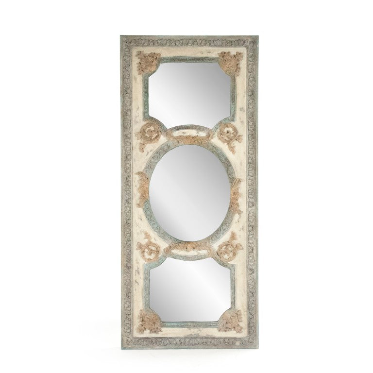 Zentique Theon Oversized Contemporary Wall Mirror 77.25"x34" — Slim MDF Frame, Light-Enhancing, Versatile Decor ESM130641