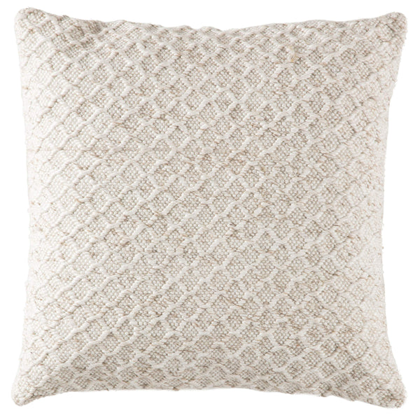 Jaipur Living Jaipur Living Azmund Handwoven Wool Viscose Floor Pillow Cover for Cozy Spaces Cream PLC102252