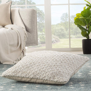 Jaipur Living Jaipur Living Azmund Handwoven Wool Viscose Floor Pillow Cover for Cozy Spaces Cream PLC102252