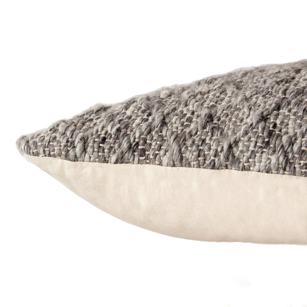 Jaipur Living Jaipur Living Azmund Handwoven Wool Viscose Floor Pillow Cover for Cozy Spaces Gray PLC102253