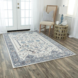 Rizzy Essence ESS102 Hand Tufted Traditional  Wool/Recycled Polyester Rug Beige/Gray 8'6" x 11'6"