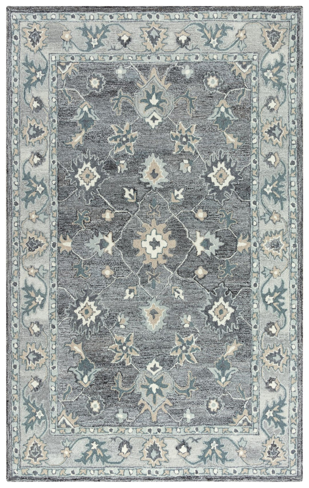 Rizzy Essence ESS106 Hand Tufted Traditional  Wool/Recycled Polyester Rug Gray 8'6" x 11'6"