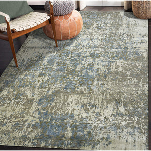 Essence Hand-knotted Wool Silk Abstract Rug Carved High-low Pile Modern Living