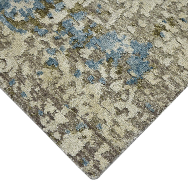 Essence Hand-knotted Wool Silk Abstract Rug Carved High-low Pile Modern Living
