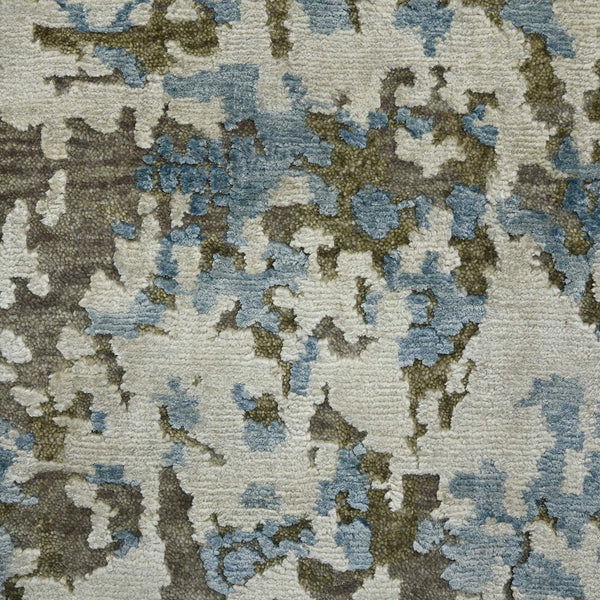 Essence Hand-knotted Wool Silk Abstract Rug Carved High-low Pile Modern Living