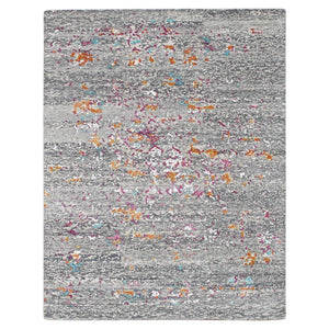 AMER Rugs Essence Hand-knotted Wool Silk Abstract Rug with Carved High-low Pile for Modern Living Spaces 2' X 3' ESS50203