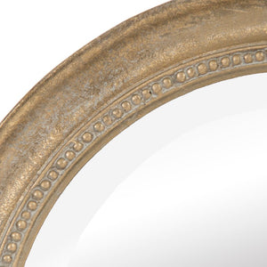Zentique Norbert Gold Mirror — 12" Polished Iron Frame, Compact Decorative Wall Mirror for Entryway & Bath (92) EST11184 Gold