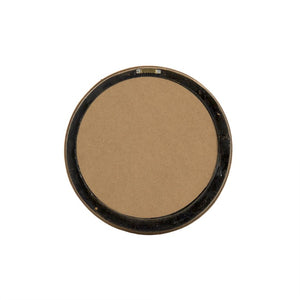 Zentique Norbert Gold Mirror — 12" Polished Iron Frame, Compact Decorative Wall Mirror for Entryway & Bath (92) EST11184 Gold