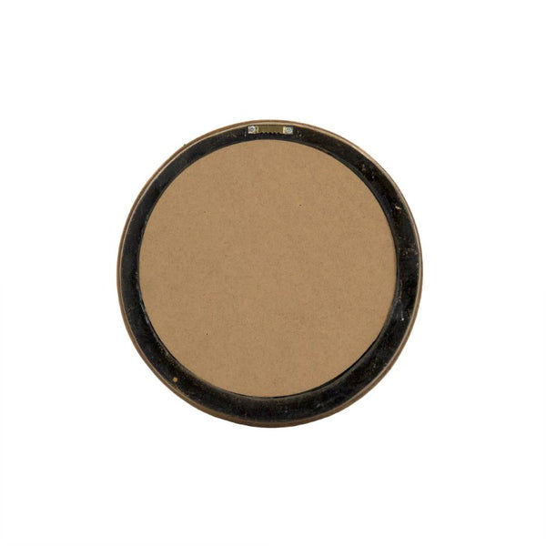 Zentique Norbert Gold Mirror — 12" Polished Iron Frame, Compact Decorative Wall Mirror for Entryway & Bath (92) EST11184 Gold