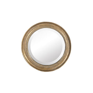 Zentique Norbert Gold Mirror — 12" Polished Iron Frame, Compact Decorative Wall Mirror for Entryway & Bath (92) EST11184 Gold