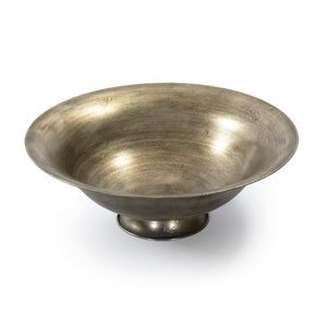 Zentique Magalie Sculptural Iron Bowl — Hand-Finished Metallic Centerpiece, Versatile Fruit & Catchall (W15.25") EST131250LY