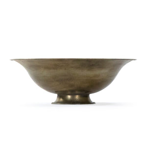Zentique Magalie Sculptural Iron Bowl — Hand-Finished Metallic Centerpiece, Versatile Fruit & Catchall (W15.25") EST131250LY