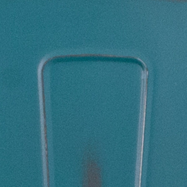 English Elm Carly Commercial Grade 24" High Distressed Metal Counter Stool for Indoor-Outdoor Use, Ergonomic Design Kelly Blue-Teal ET-3534-24-KB-GG