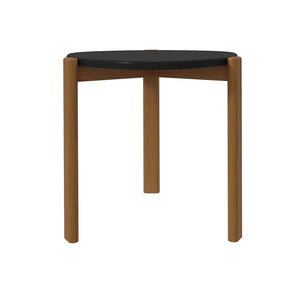 Manhattan Comfort Gales Mid-Century Modern End Table Matte Black ET-82742-BK