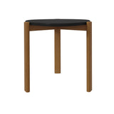 Manhattan Comfort Gales Mid-Century Modern End Table Matte Black ET-82742-BK