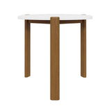 Manhattan Comfort Gales Mid-Century Modern End Table Matte White ET-82742-WH