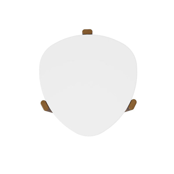 Manhattan Comfort Gales Mid-Century Modern End Table Matte White ET-82742-WH