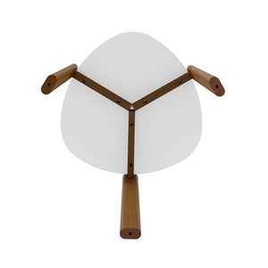 Manhattan Comfort Gales Mid-Century Modern End Table Matte White ET-82742-WH