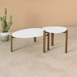 Manhattan Comfort Gales Mid-Century Modern End Table Matte White ET-82742-WH