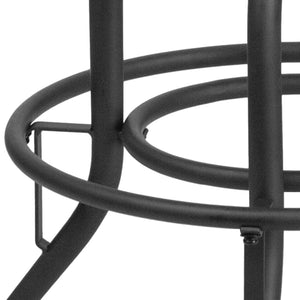 English Elm Carrington Adjustable 24'' Swivel Counter Stool - Black LeatherSoft, Rustic Industrial Design, Durable ET-BR542-224-GG