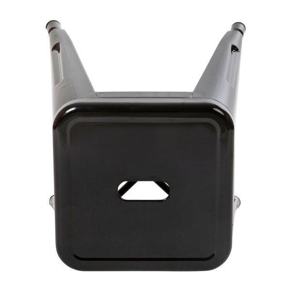 English Elm Kai Set of 4 Stackable Metal Stools for Dining, Kitchen, and Commercial Spaces - Durable & Stylish Black ET-BT3503-18-BLK-GG