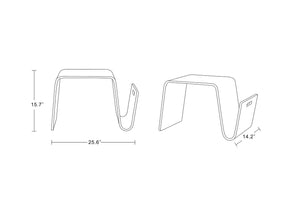 Manhattan Comfort Brookside Mid-Century Modern End Table Walnut ET001-WA