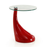 Manhattan Comfort Lava Modern Accent Table Red ET003-RD