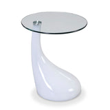 Manhattan Comfort Lava Modern Accent Table White ET003-WH