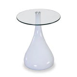 Manhattan Comfort Lava Modern Accent Table White ET003-WH