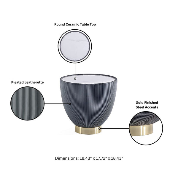 Anderson End Table 2.0 in Grey ET005-GY Manhattan Comfort