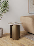 Monica End Table in Gold ET009 Manhattan Comfort