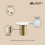 Glenn End Table in Gold ET010 Manhattan Comfort