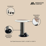 Laurel End Table in Black ET011 Manhattan Comfort