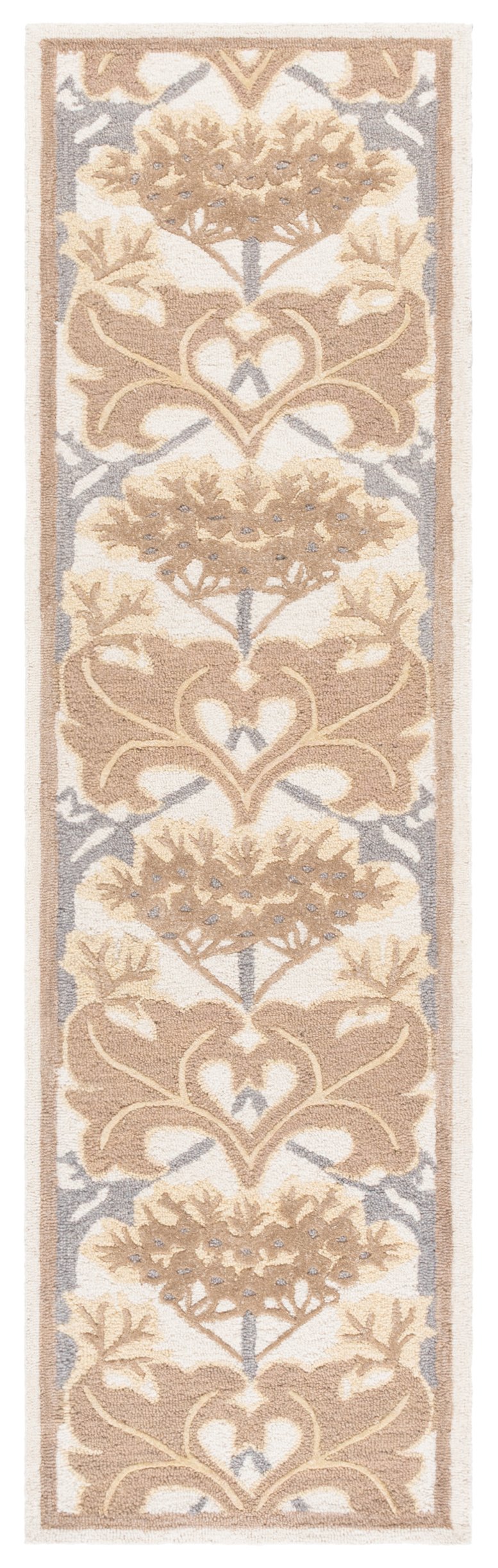 Safavieh Earthly Hand Tufted Wool Cotton Viscose Runner Rug - Elegant Floral Design For Timeless Home Decor Sage ,Beige 65% Wool,20% Cotton,15% Viscose Et205w-6sq