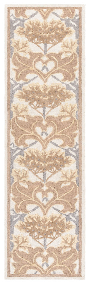 Safavieh Earthly Luxurious Hand-tufted Area Rug With Elegant Botanical Design For Sophisticated Living Spaces Ivory ,Grey 65% Wool,20% Cotton,15% Viscose Et205f-4