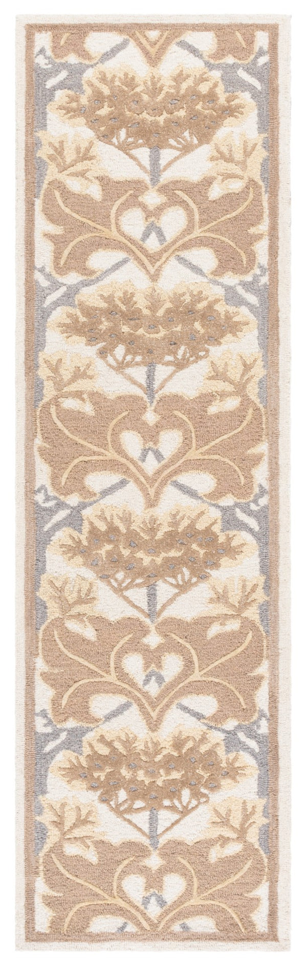 Safavieh Earthly Luxurious Hand-tufted Area Rug With Elegant Botanical Design For Sophisticated Living Spaces Ivory ,Grey 65% Wool,20% Cotton,15% Viscose Et205f-4