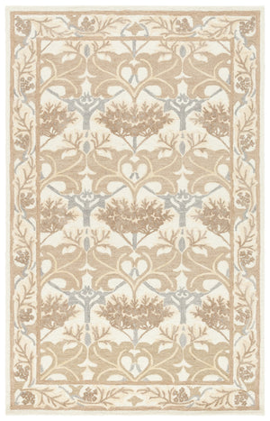 Safavieh Earthly Luxurious Hand-tufted Area Rug With Elegant Botanical Design For Sophisticated Living Spaces Ivory ,Grey 65% Wool,20% Cotton,15% Viscose Et205f-4