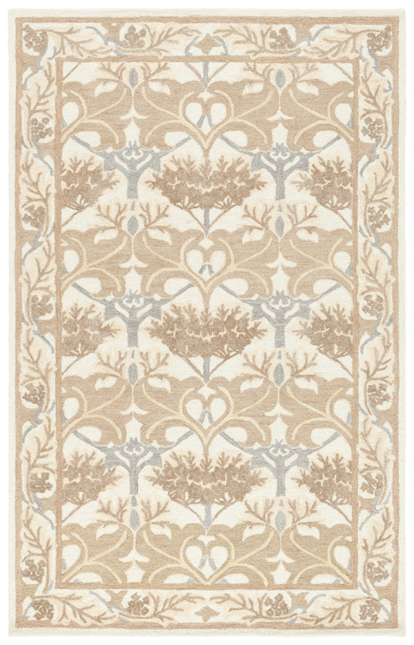 Safavieh Earthly Luxurious Hand-tufted Area Rug With Elegant Botanical Design For Sophisticated Living Spaces Ivory ,Grey 65% Wool,20% Cotton,15% Viscose Et205f-4