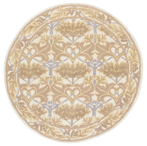 Safavieh Earthly Hand Tufted Wool Cotton Viscose Runner Rug - Elegant Floral Design For Timeless Home Decor Ivory ,Grey 65% Wool,20% Cotton,15% Viscose Et205f-6r