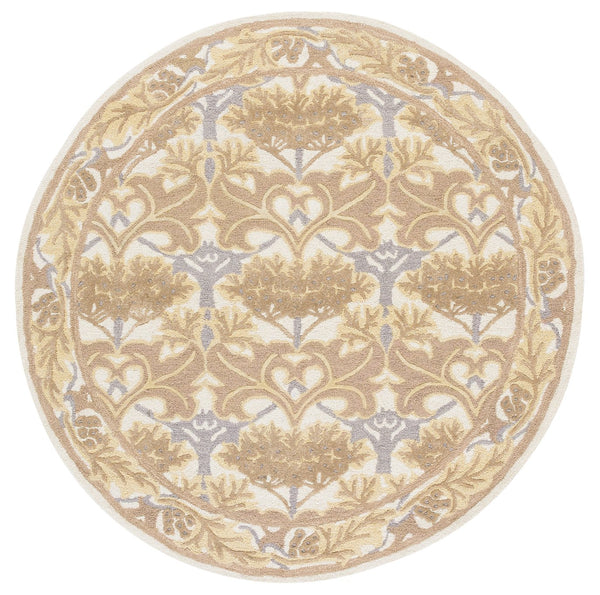 Safavieh Earthly Hand Tufted Wool Cotton Viscose Runner Rug - Elegant Floral Design For Timeless Home Decor Ivory ,Grey 65% Wool,20% Cotton,15% Viscose Et205f-6r