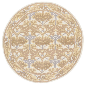 Safavieh Earthly Luxurious Hand-tufted Area Rug With Elegant Botanical Design For Sophisticated Living Spaces Ivory ,Grey 65% Wool,20% Cotton,15% Viscose Et205f-4