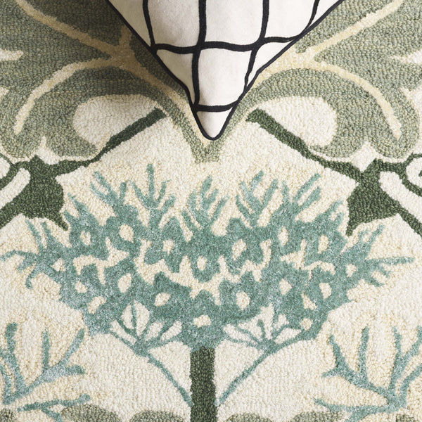 Safavieh Earthly Hand Tufted Wool Cotton Viscose Runner Rug - Elegant Floral Design For Timeless Home Decor Ivory ,Teal 65% Wool,20% Cotton,15% Viscose Et205l-5