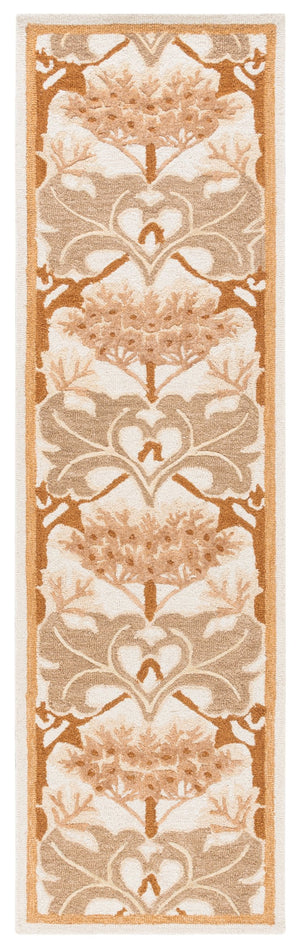 Safavieh Earthly Hand Tufted Wool Cotton Viscose Runner Rug - Elegant Floral Design For Timeless Home Decor Ivory ,Brown 65% Wool,20% Cotton,15% Viscose Et205t-28