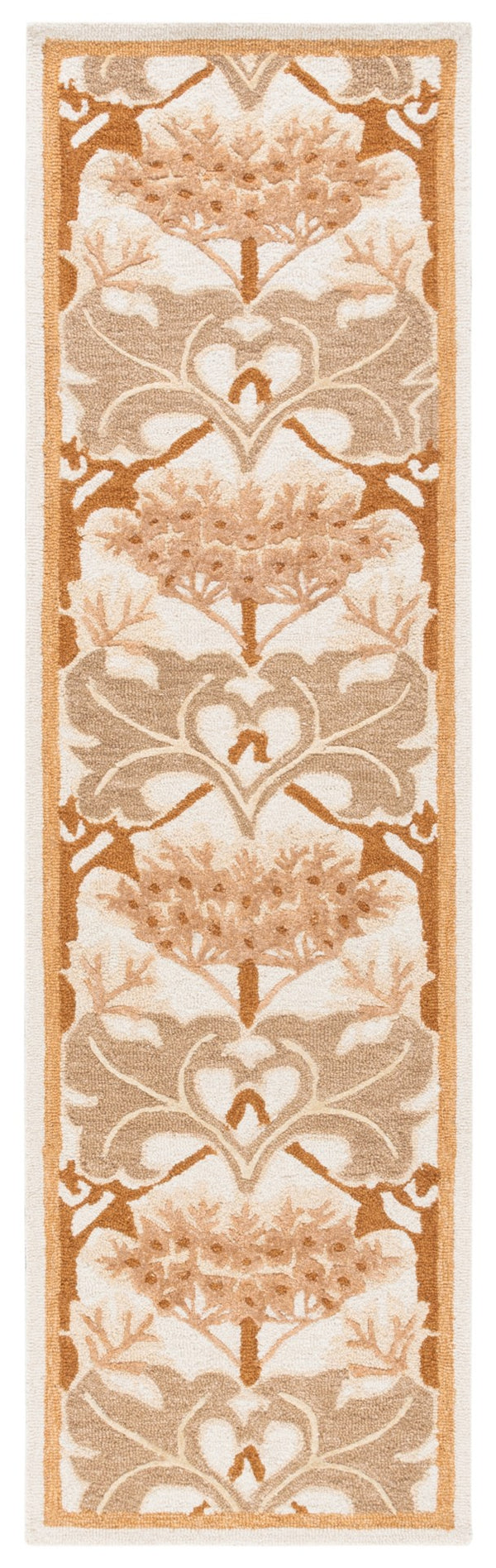 Safavieh Earthly Luxurious Hand-tufted Area Rug With Elegant Botanical Design For Sophisticated Living Spaces Ivory ,Brown 65% Wool,20% Cotton,15% Viscose Et205t-9