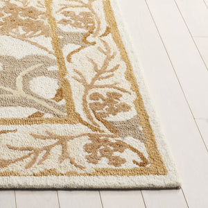 Safavieh Earthly Hand Tufted Wool Cotton Viscose Runner Rug - Elegant Floral Design For Timeless Home Decor Ivory ,Brown 65% Wool,20% Cotton,15% Viscose Et205t-5