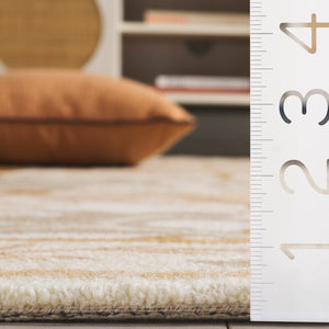 Safavieh Earthly Hand Tufted Wool Cotton Viscose Runner Rug - Elegant Floral Design For Timeless Home Decor Ivory ,Brown 65% Wool,20% Cotton,15% Viscose Et205t-5