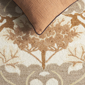 Safavieh Earthly Hand Tufted Wool Cotton Viscose Runner Rug - Elegant Floral Design For Timeless Home Decor Ivory ,Brown 65% Wool,20% Cotton,15% Viscose Et205t-5