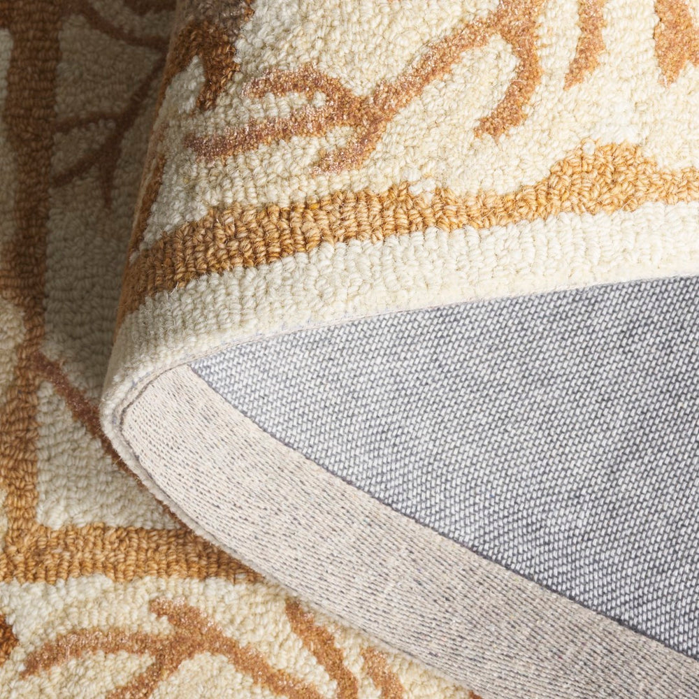 Safavieh Earthly Luxurious Hand-tufted Area Rug With Elegant Botanical Design For Sophisticated Living Spaces Ivory ,Brown 65% Wool,20% Cotton,15% Viscose Et205t-9